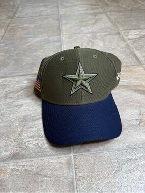 New Era Olive Green & Navy Star Patch Cap